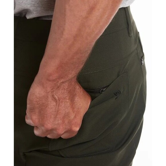 Public Rec Dealmaker 5-Pocket Pant Mens 44x32 Dark Olive Green Performance Golf - Picture 3 of 13